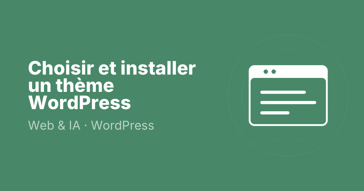 Choisir et installer un thème WordPress