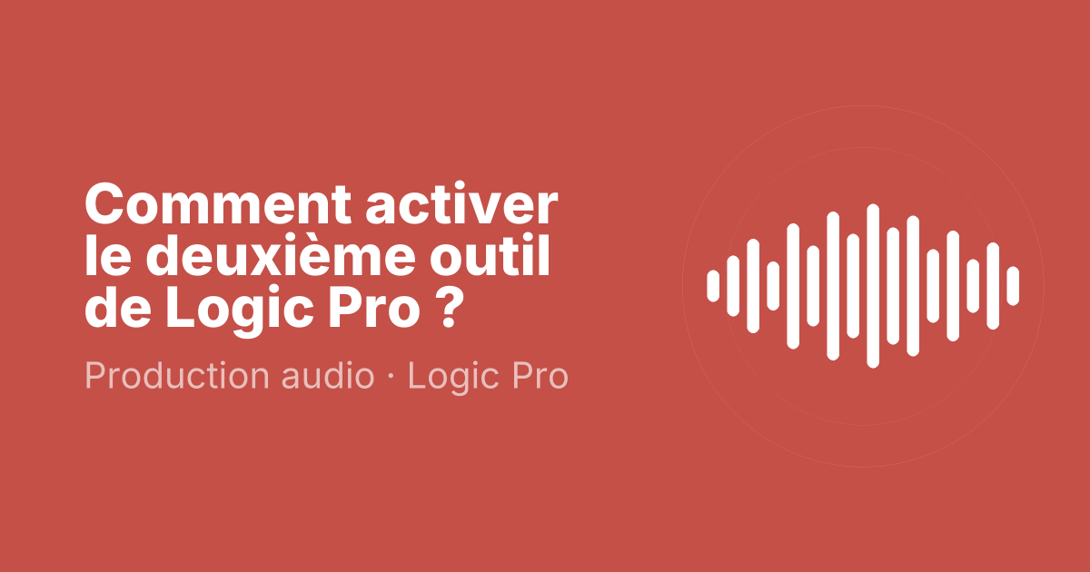 Comment activer le deuxième outil de Logic Pro ?
