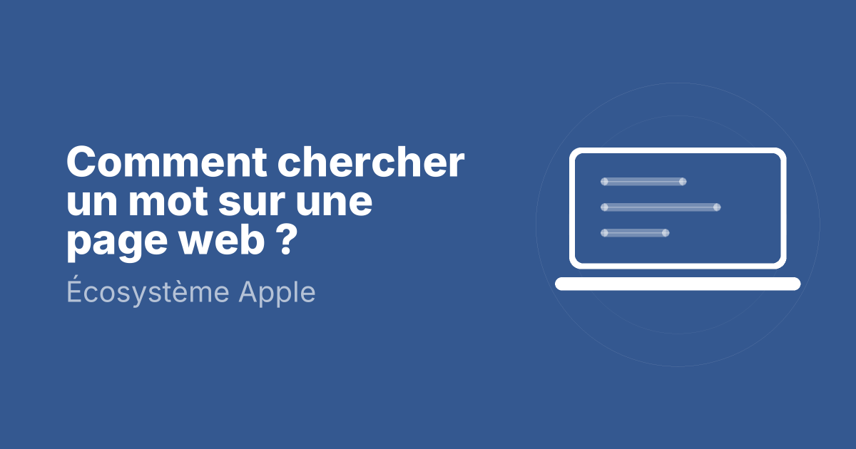 Comment chercher un mot sur une page web ?