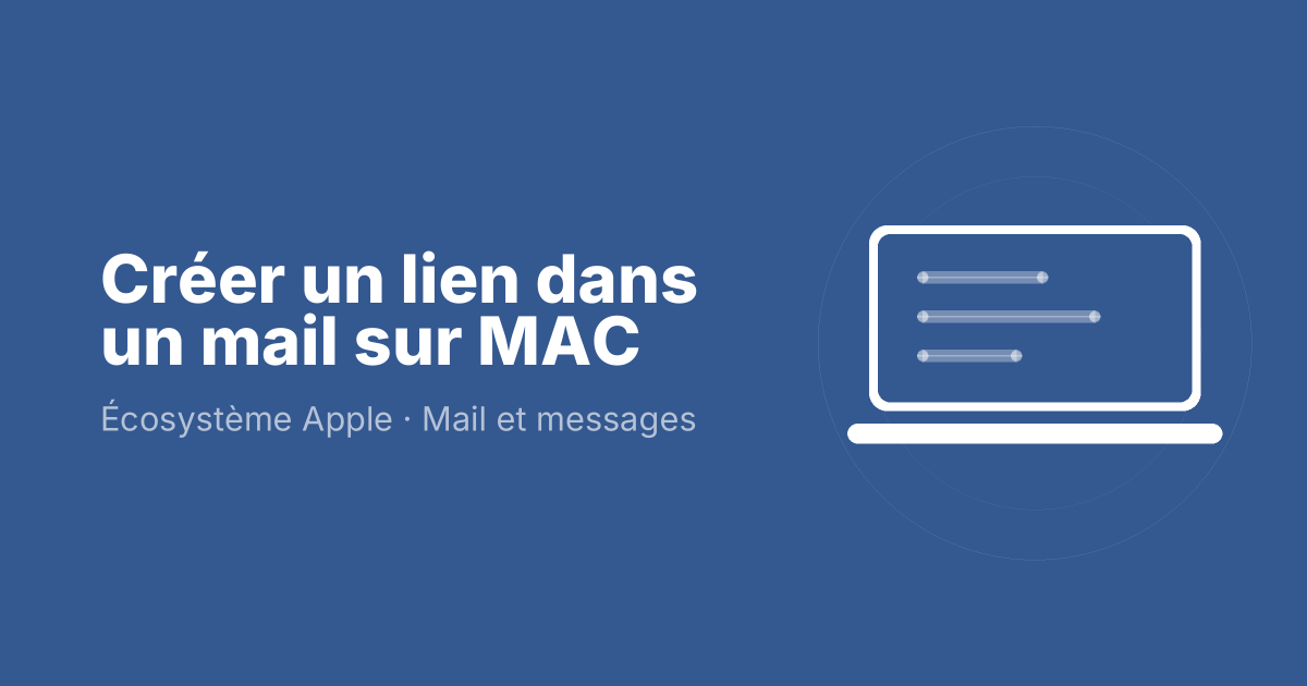 Créer un lien dans un mail sur MAC