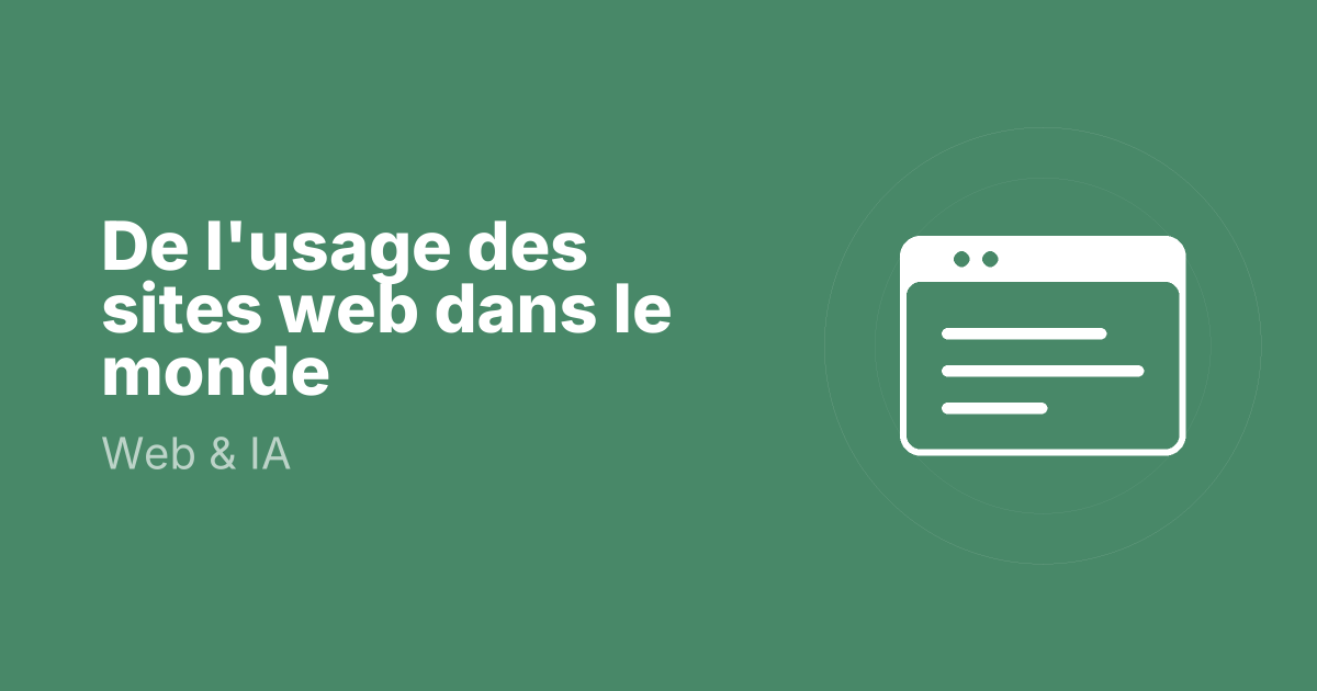 De l'usage des sites web dans le monde