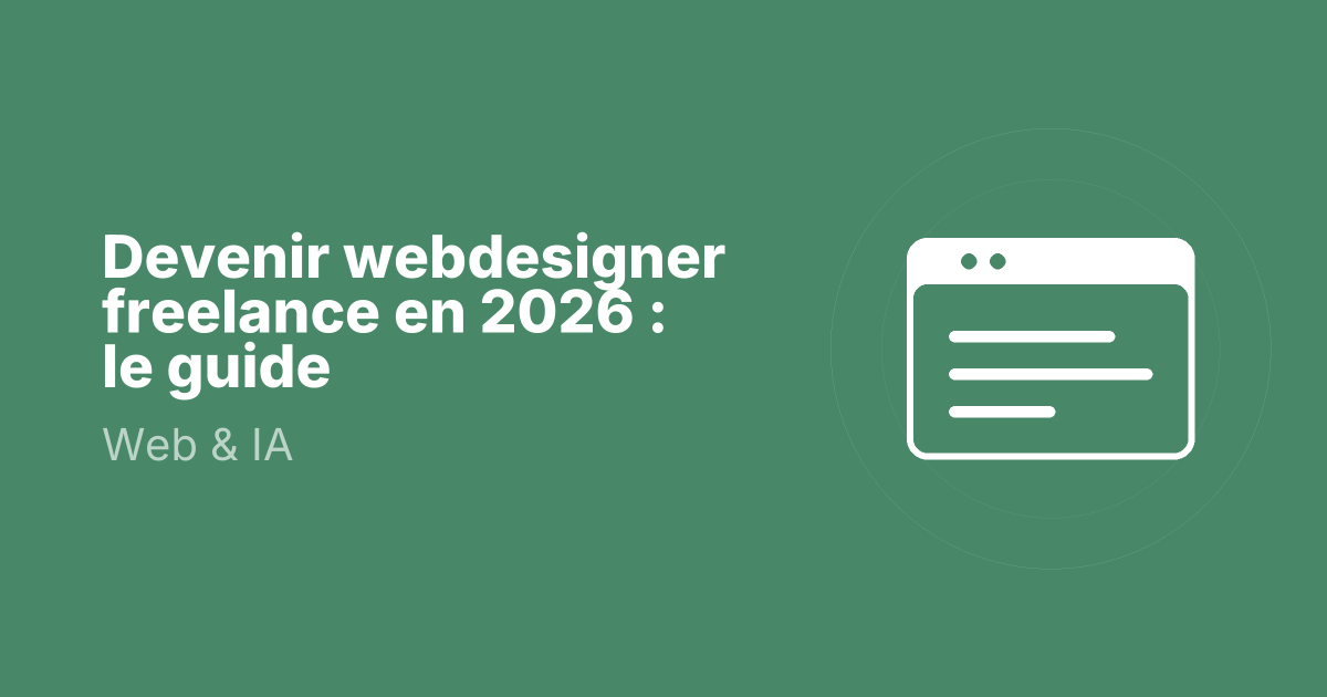 Devenir webdesigner freelance en 2026 : le guide