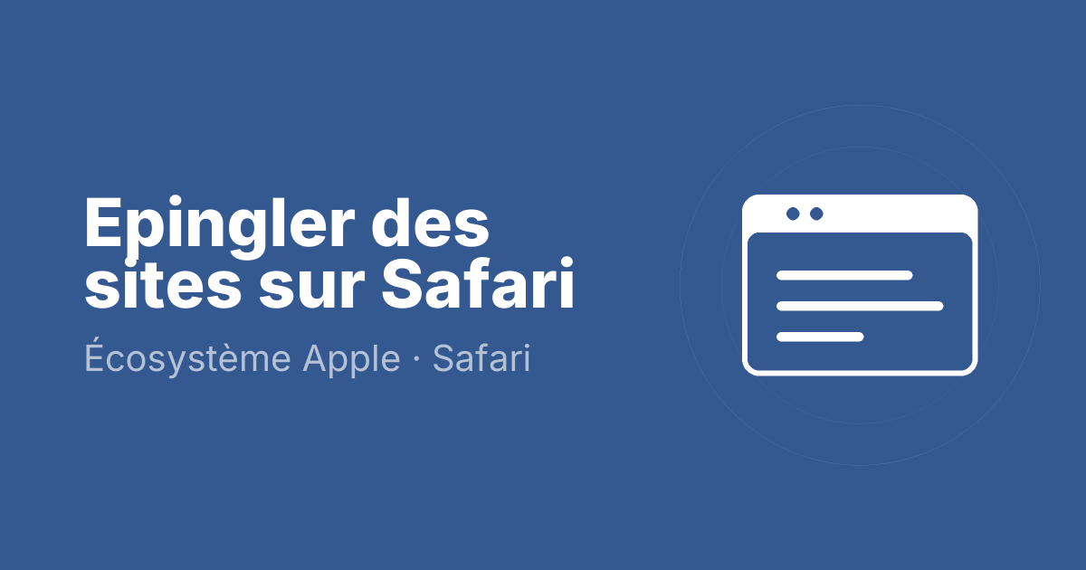Epingler des sites sur Safari
