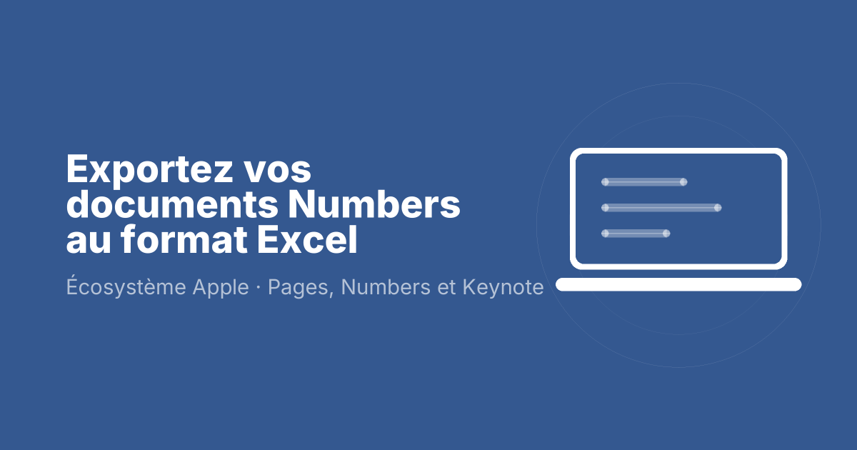 Exportez vos documents Numbers au format Excel