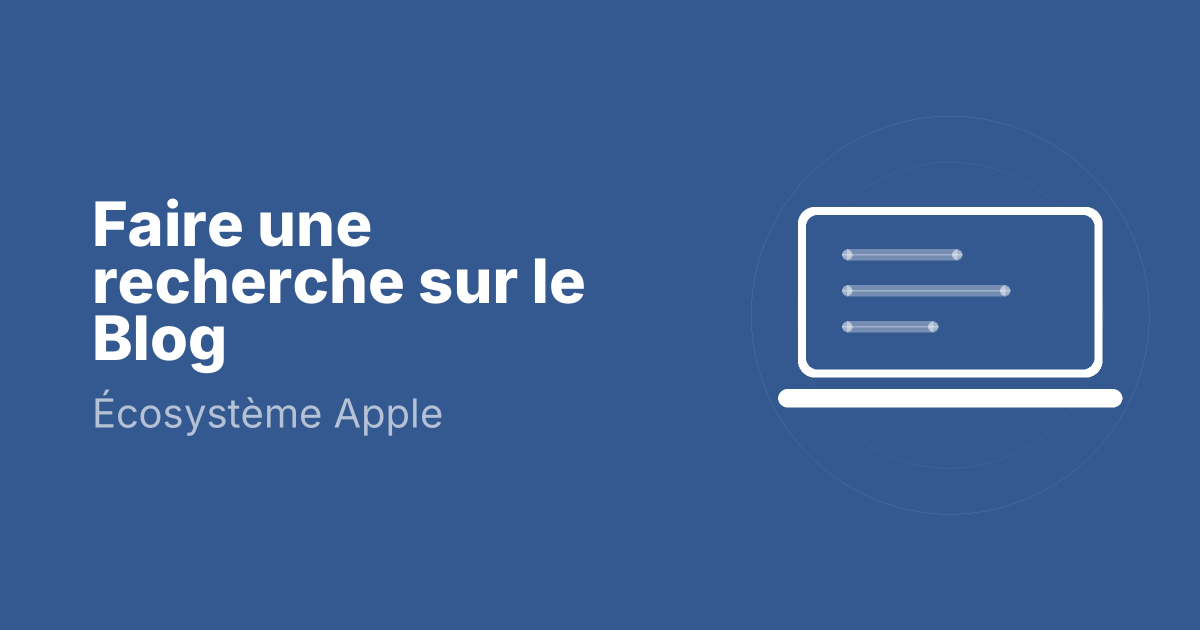 Faire une recherche sur le Blog