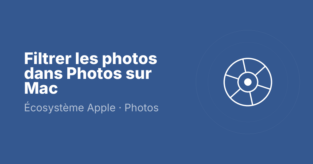 Filtrer les photos dans Photos sur Mac