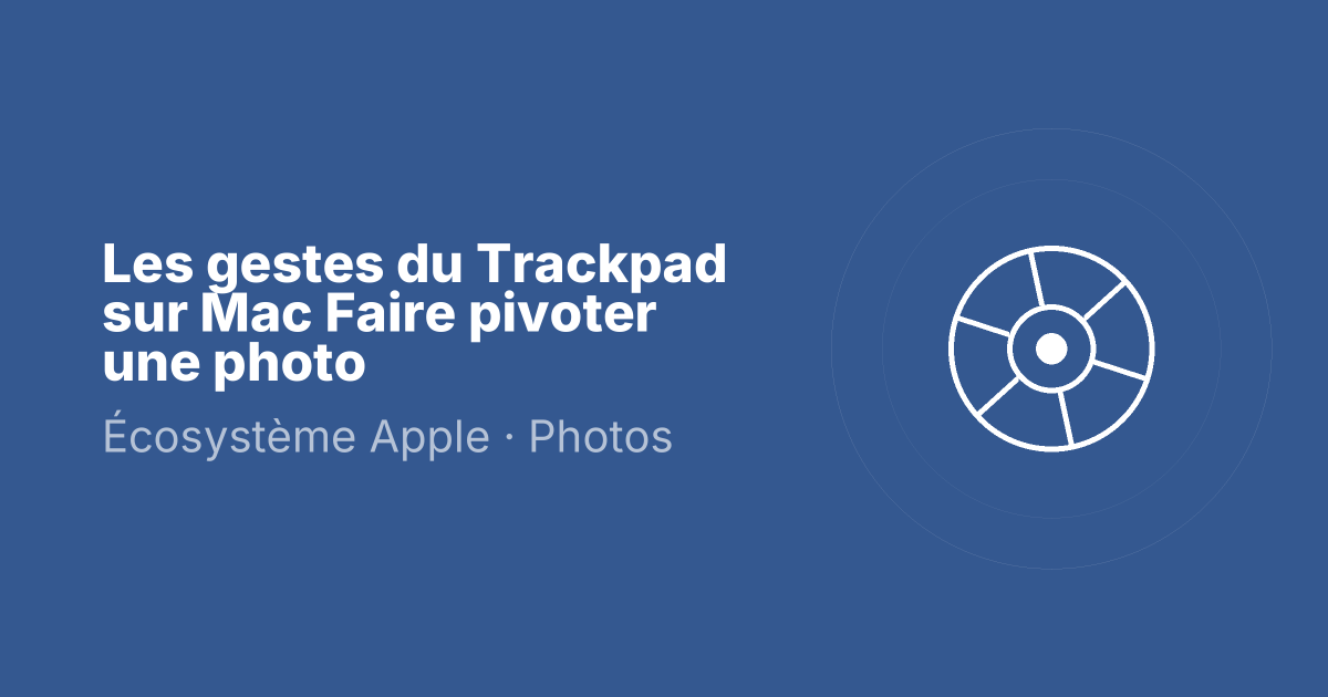 Les gestes du Trackpad sur Mac Faire pivoter une photo