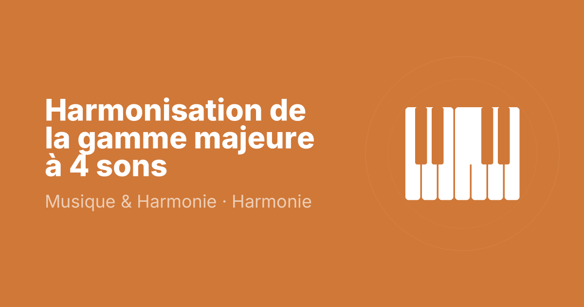 Harmonisation de la gamme majeure à 4 sons