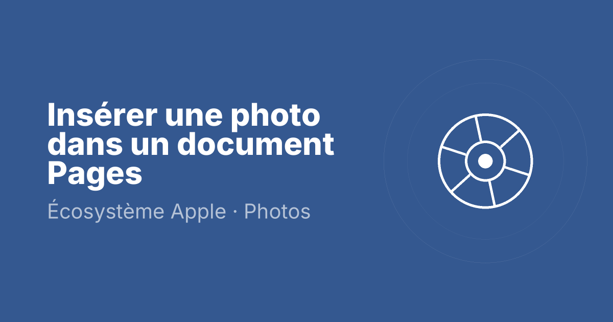 Insérer une photo dans un document Pages