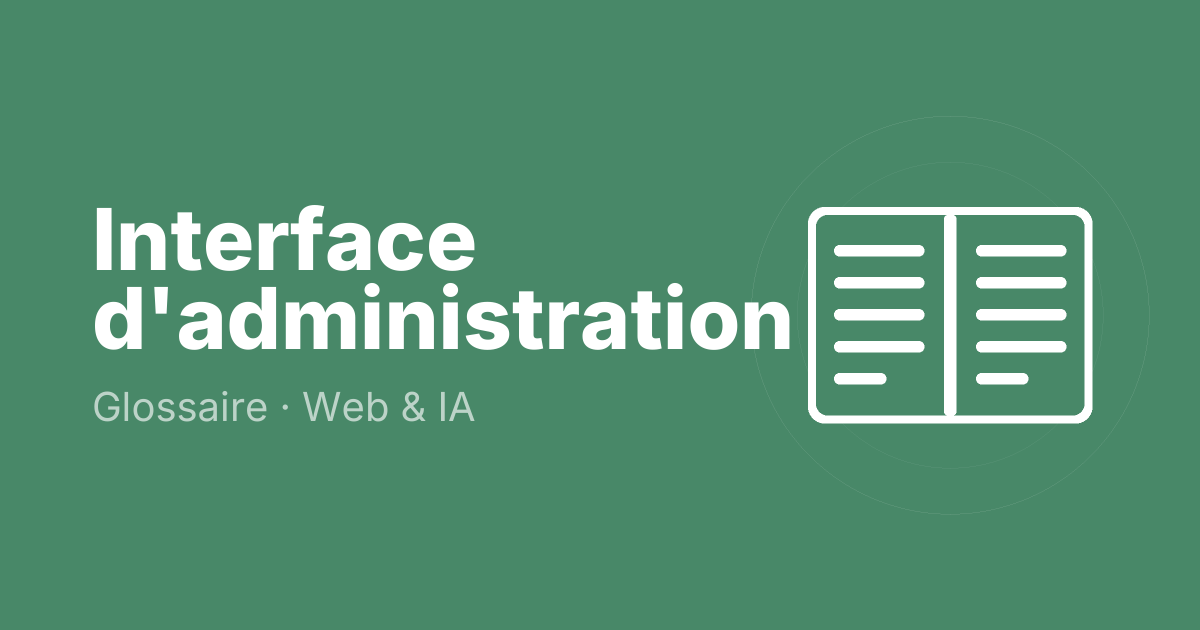 Interface d'administration