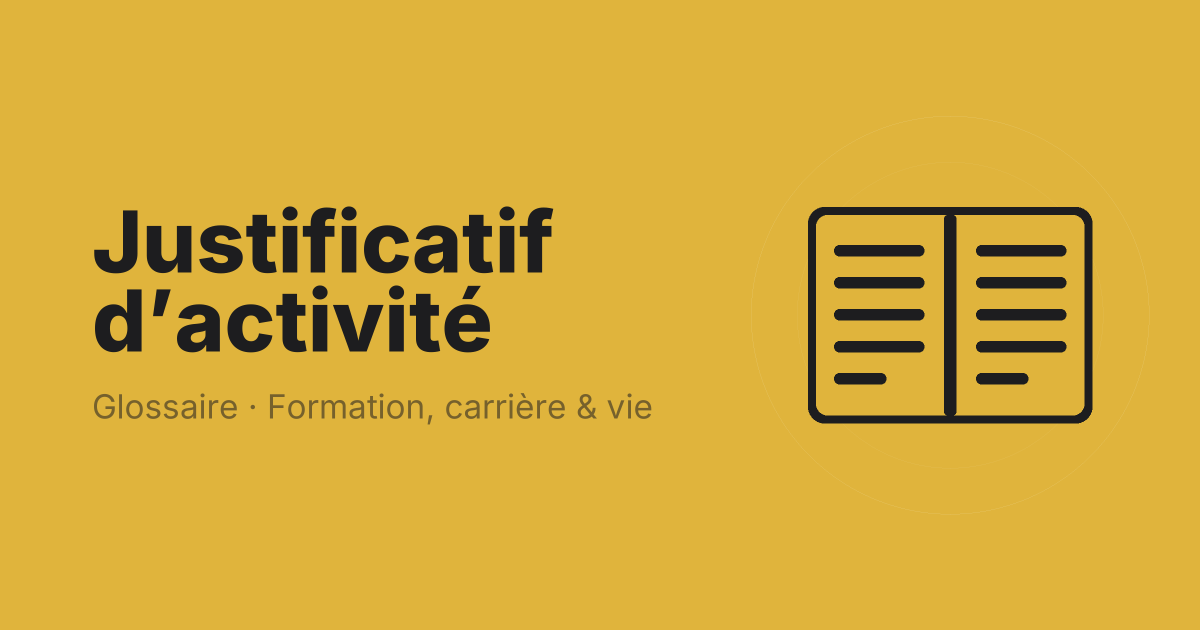 Justificatif d’activité