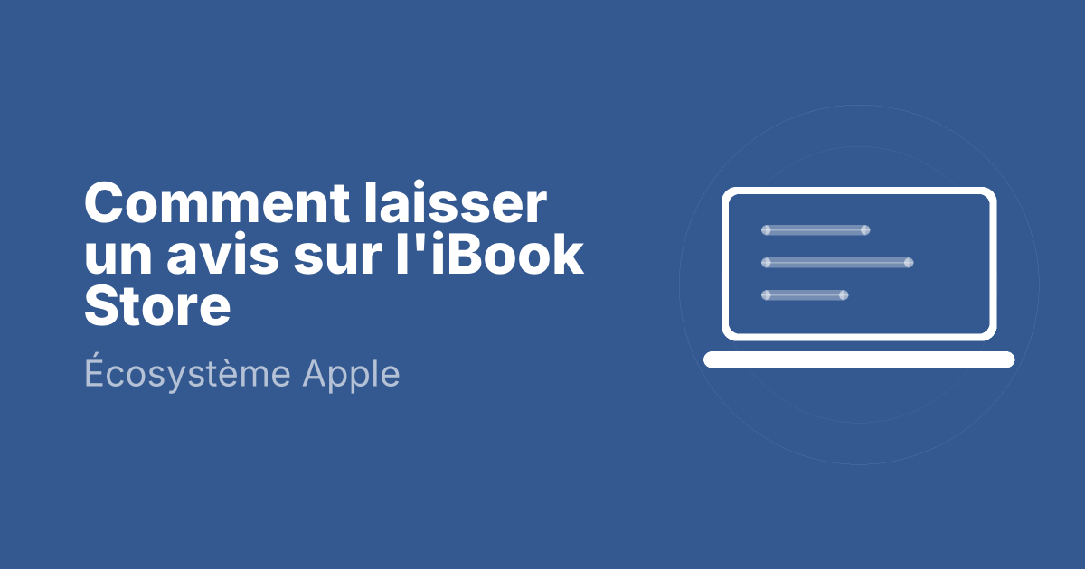 Comment laisser un avis sur l'iBook Store