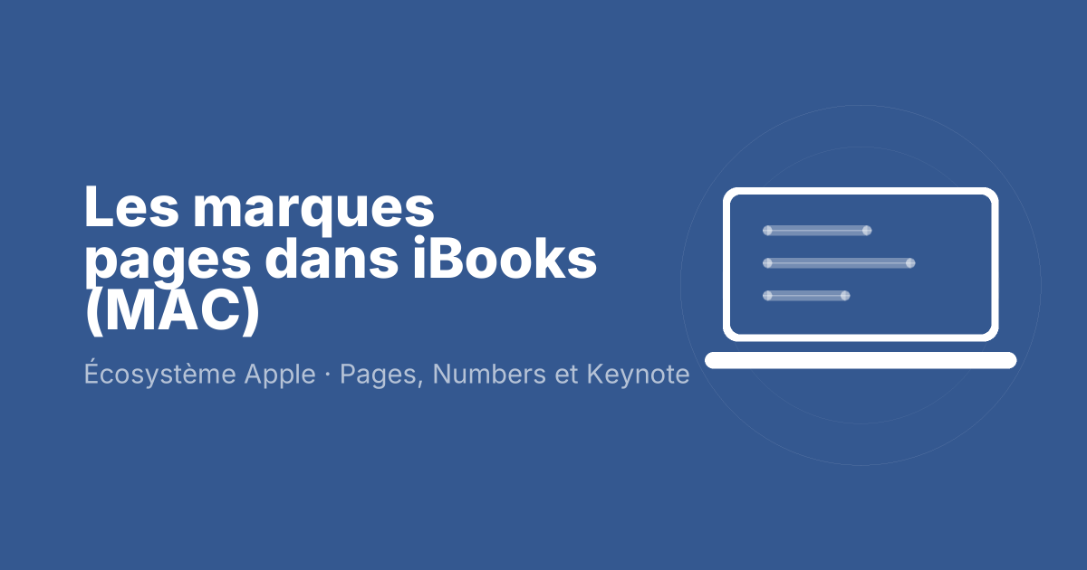 Les marques pages dans iBooks (MAC)