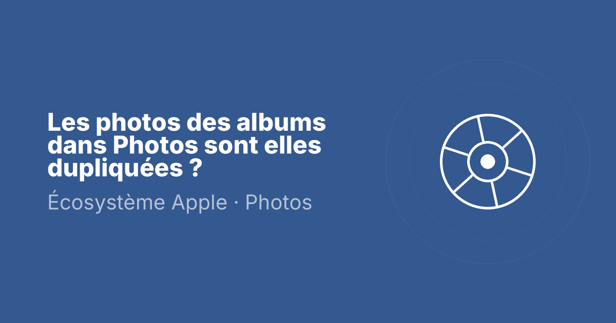 Les photos des albums dans Photos sont elles dupliquées ?