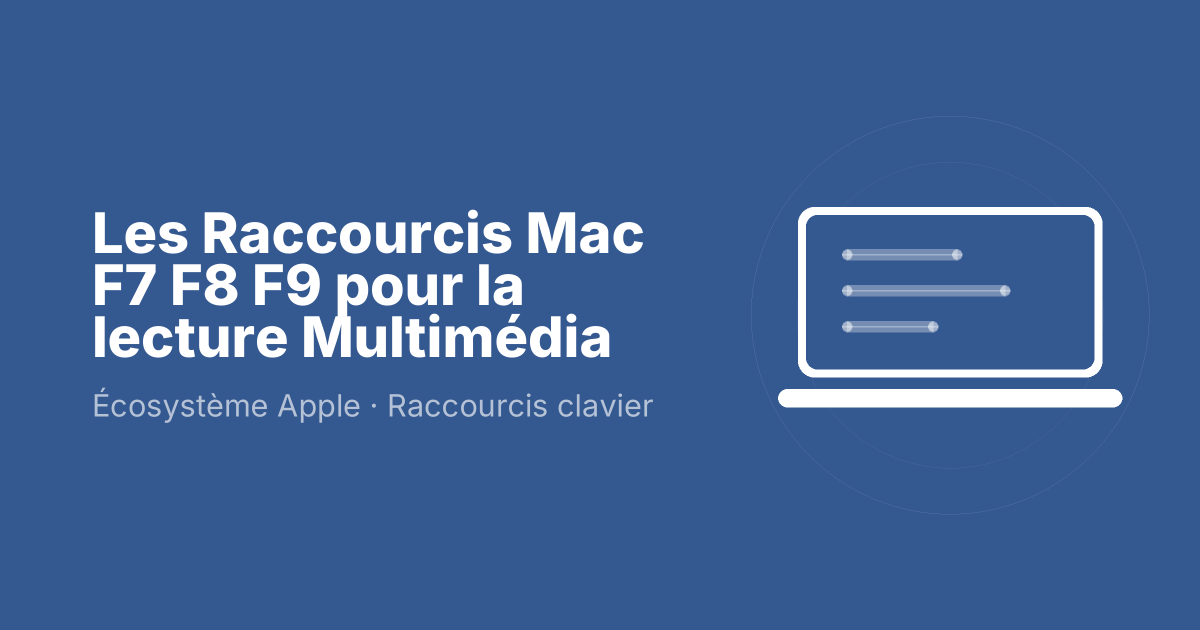 Les Raccourcis Mac F7 F8 F9 pour la lecture Multimédia