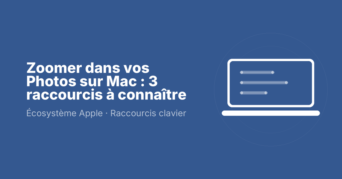 Zoomer dans vos Photos sur Mac : 3 raccourcis à connaître