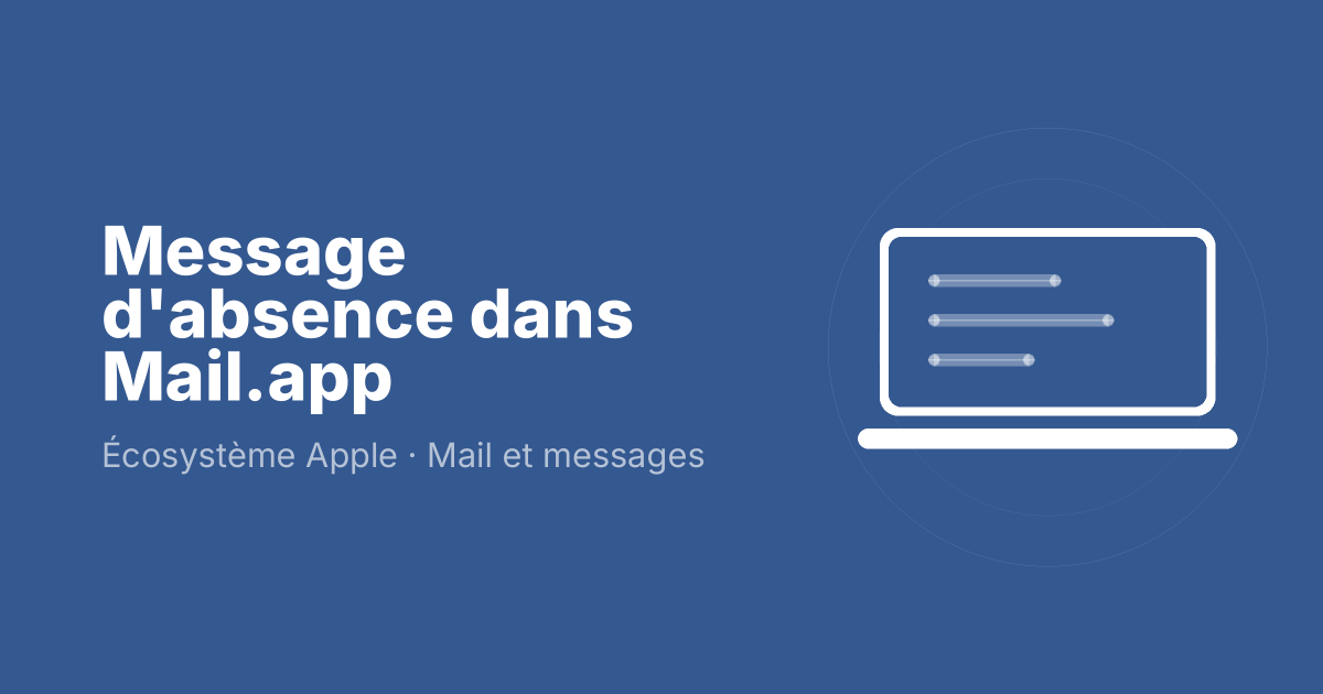 Message d'absence dans Mail.app