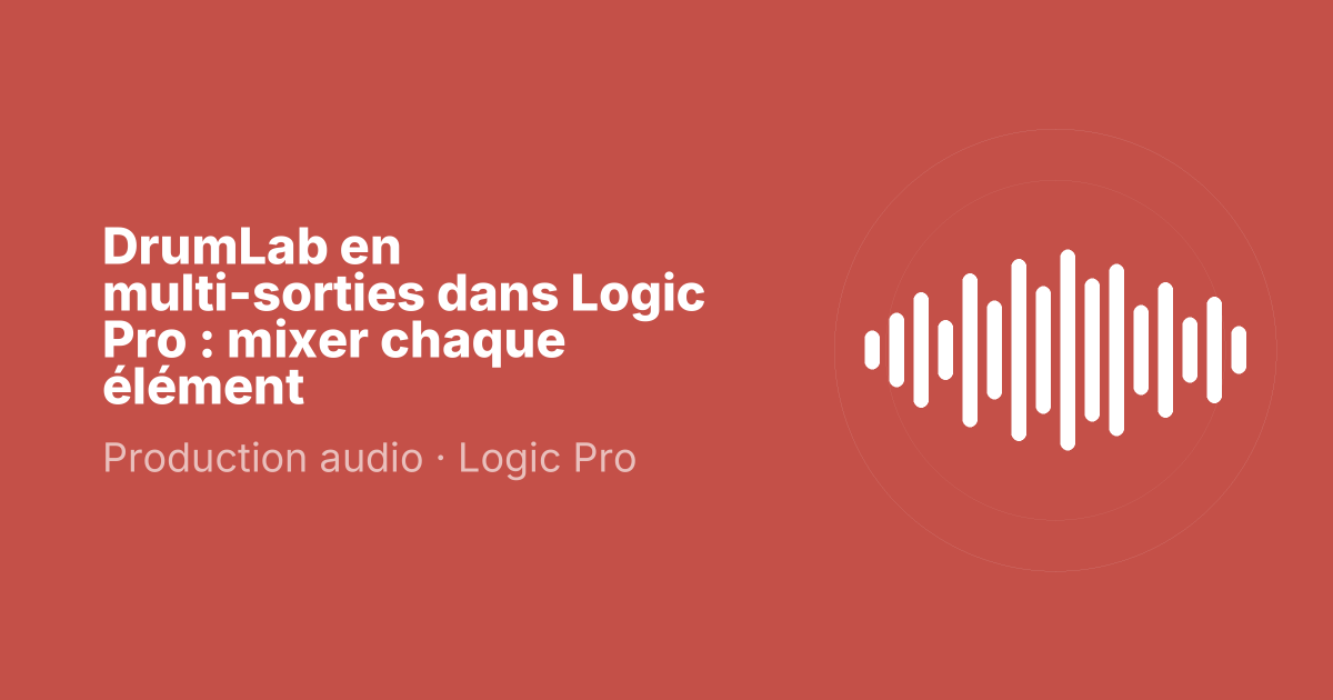 DrumLab en multi-sorties dans Logic Pro : mixer chaque élément