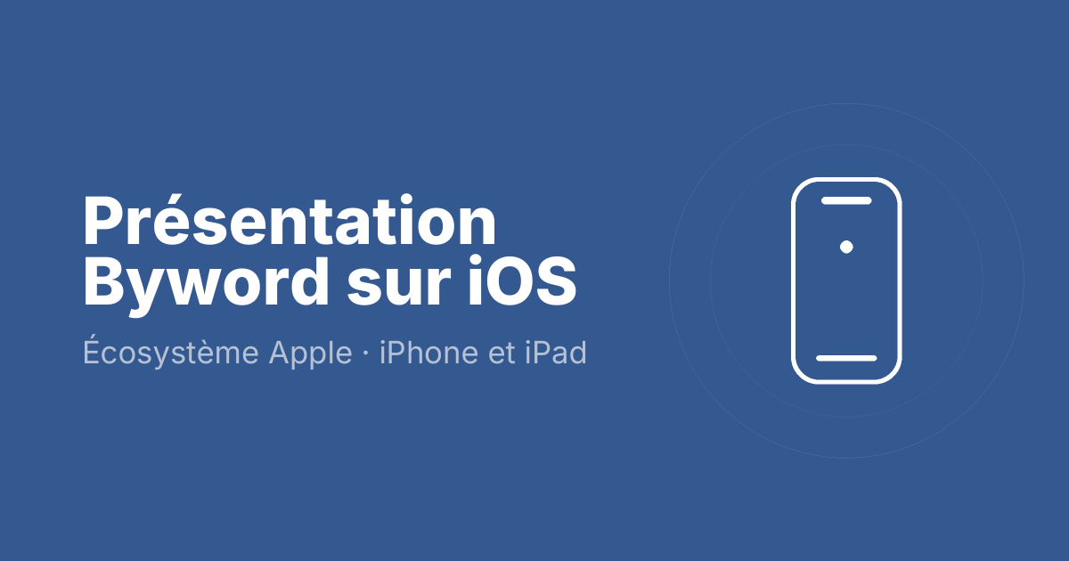Présentation Byword sur iOS