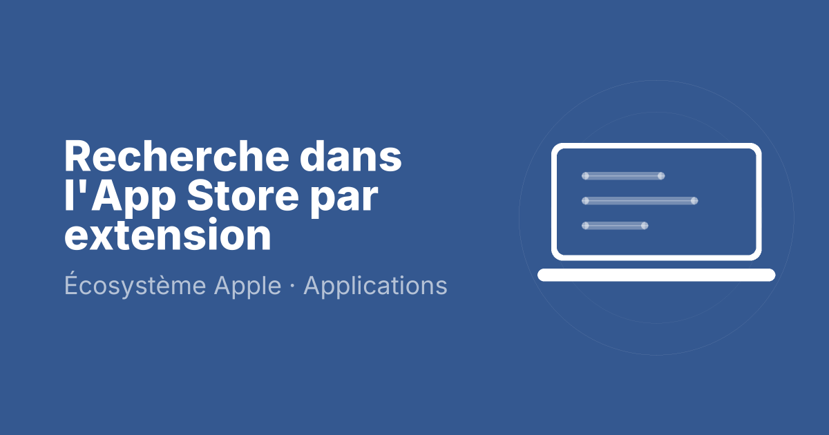Recherche dans l'App Store par extension