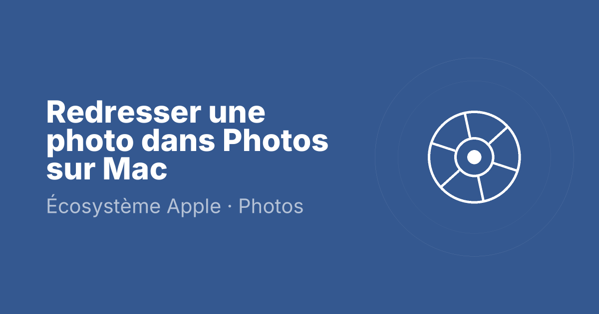 Redresser une photo dans Photos sur Mac