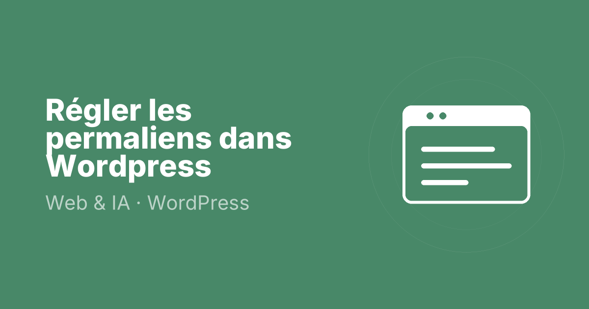 Régler les permaliens dans Wordpress
