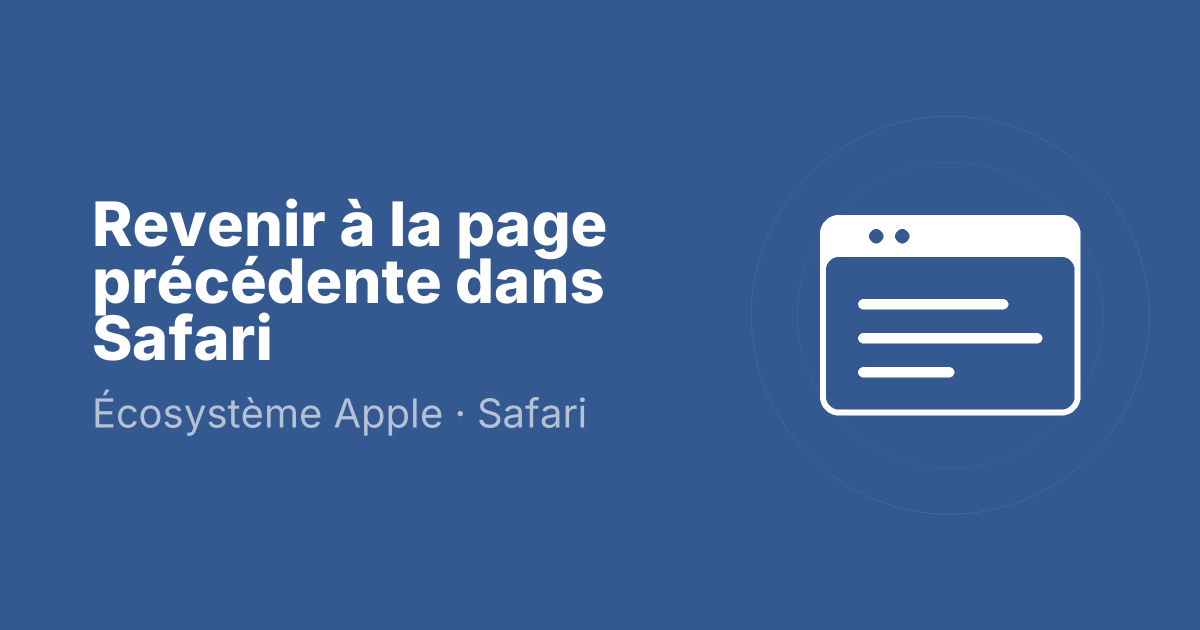 Revenir à la page précédente dans Safari