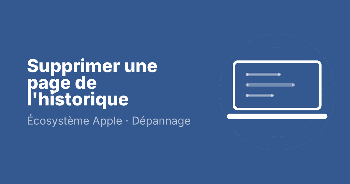 Supprimer une page de l'historique