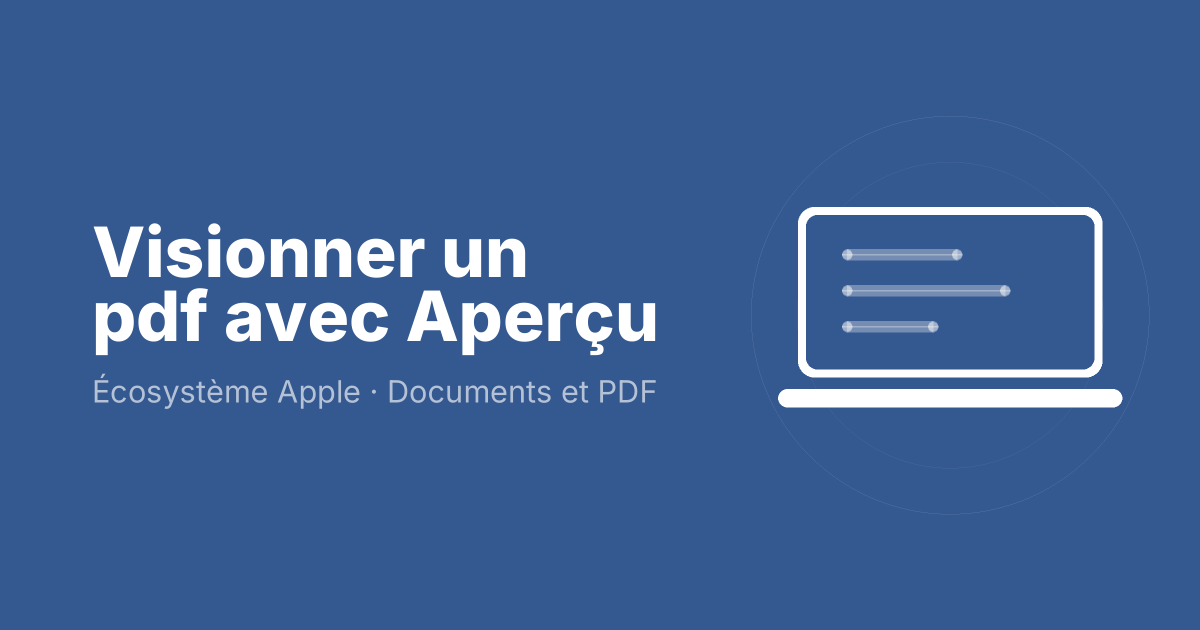Visionner un pdf avec Aperçu
