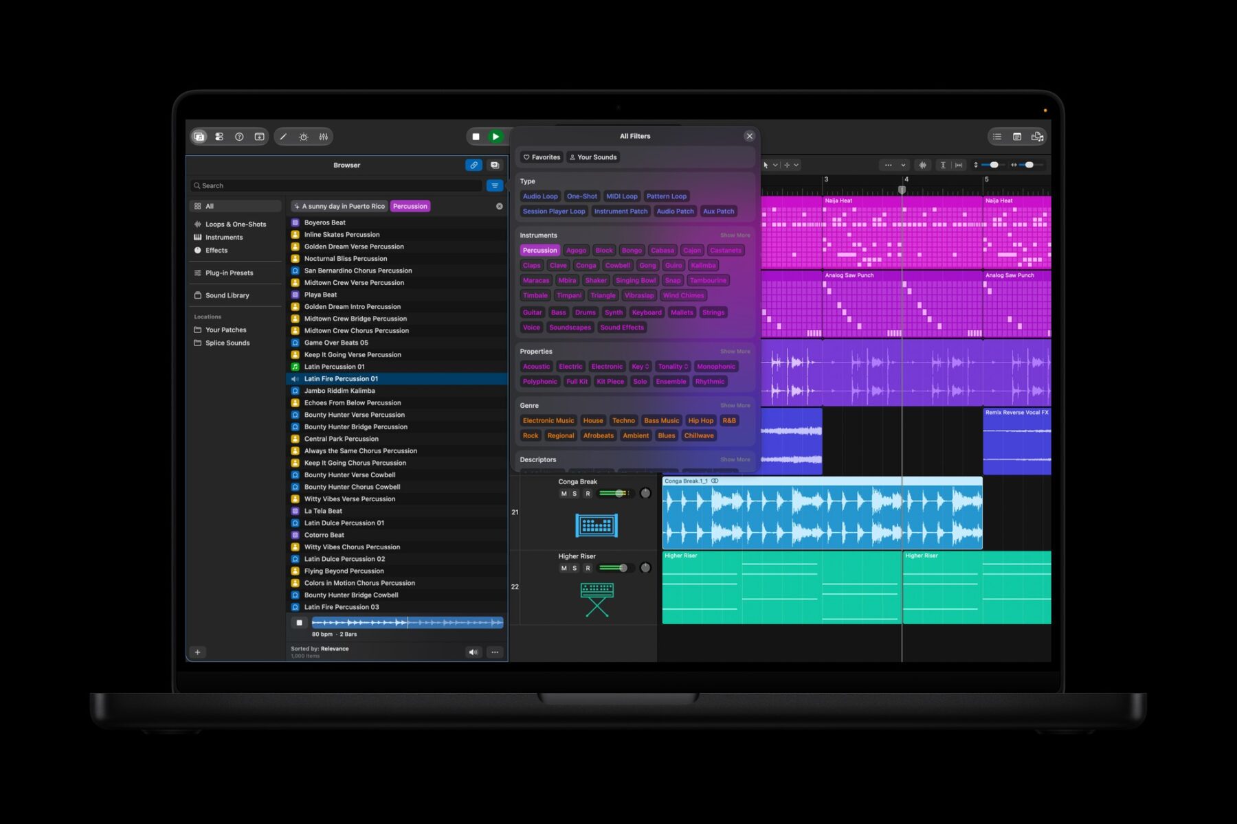 Le nouveau navigateur de sons de Logic Pro sur Mac