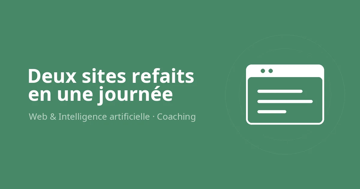 Refaire le site d’une association culturelle en une journée avec Claude