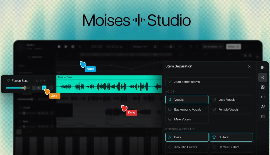 Moises Studio : faire de la musique à plusieurs, en temps réel, dans le navigateur